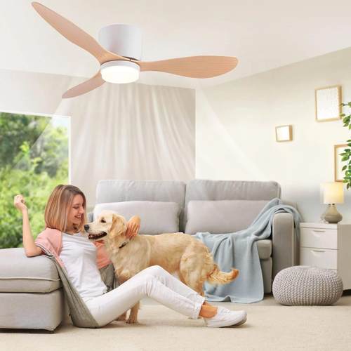 Ceiling Fan with LED Light DC motor 52 inch Large Air Volume