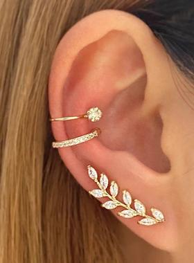 Bohemian NO Piercing Crystal Rhinestone Ear Cuff Earrings Fo