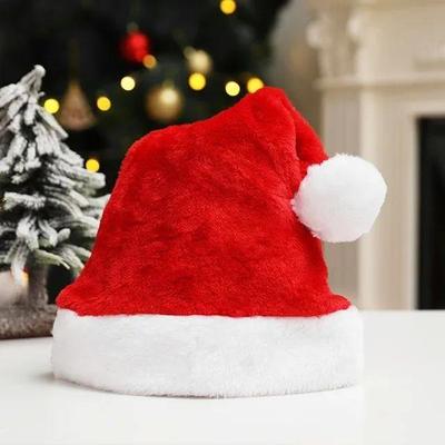 Plush Christmas Santa Claus Red Green Blue Hat Kids Merry Ch
