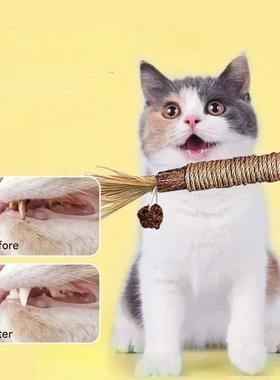 猫玩具清洁牙齿Silvervine咀嚼棒宠物零食Sti