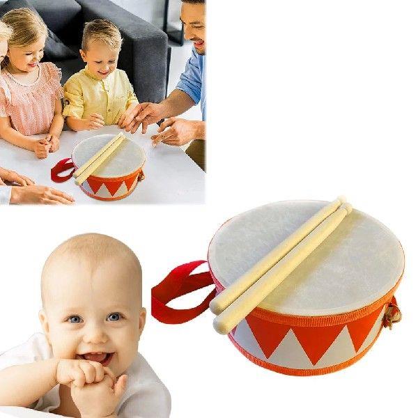 Kids Drum Set 6 Inch Wooden Snare Drum Educational Sensory