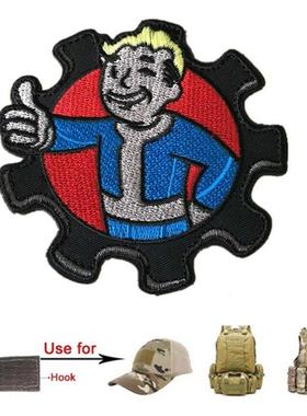 Skull Embroidered Badges Patches Emblem Armbands HOOK Tactic