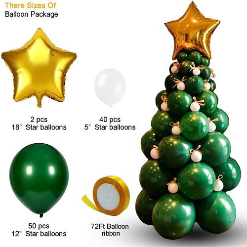 Christmas Green Balloon Forest Series Christmas Tree Set