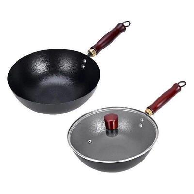 Iron Wok Suitable for All Stoves Easy to Clean Kitchen