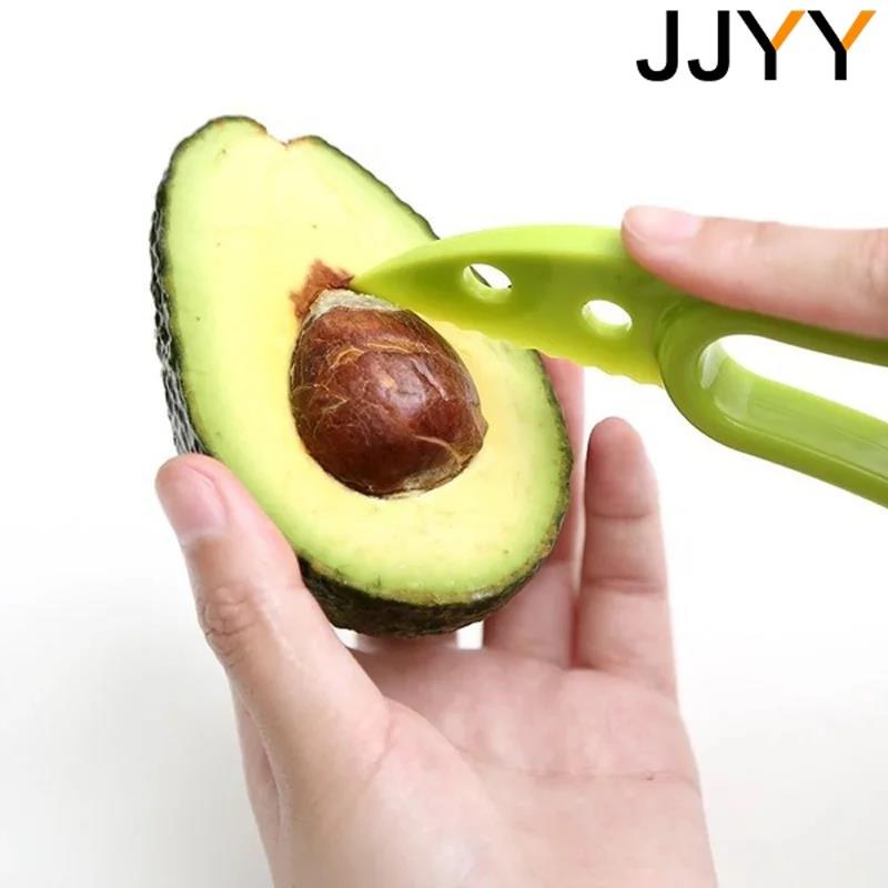 JJYY 3 In 1 Avocado Slicer Shea Corer Butter Fruit Peeler Cu