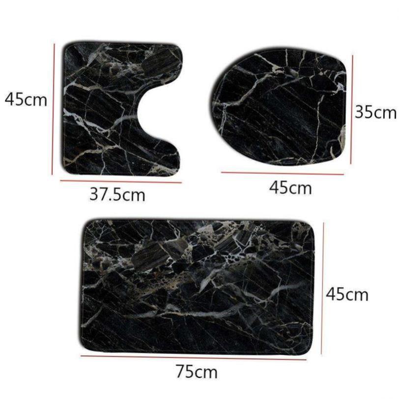 3 Pcs 15 Styles Bath Mat Set Bathroom Carpet Rug Toilet Mat