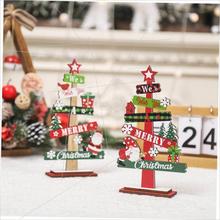 Christmas mini tabletop Christmas tree wooden decoration