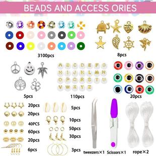 Clay Beads For Bracelets Making Kit, Jewelry Craft For Girls