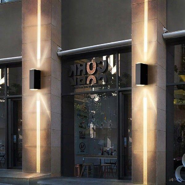 10W 20W Outdoor Waterproof Narrow Wall Lamp Courtyard Hotel