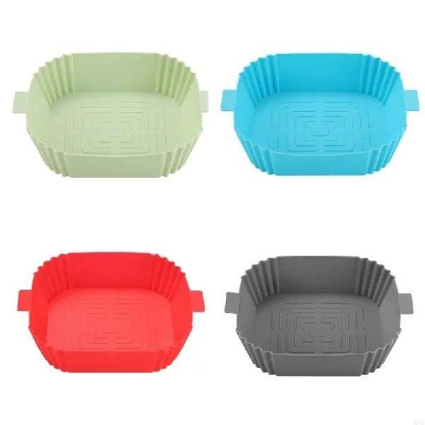 Reusable Square Air Fryer Basket Silicone Inserts, Easy