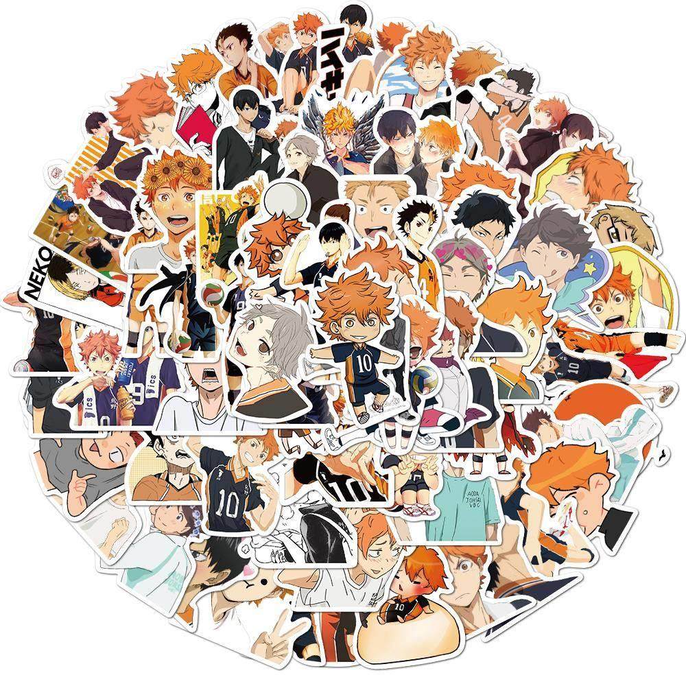 50/102pcs Anime Cartoon TV Haikyuu Stickers For Laptop Bicyc