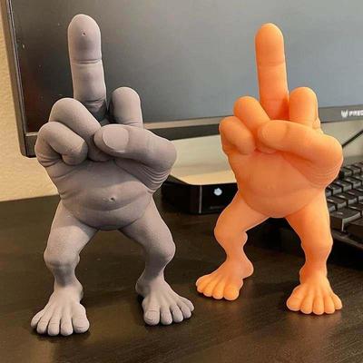 新品Middle Finger Figure With Legs搞笑办公桌配件插科打诨礼物