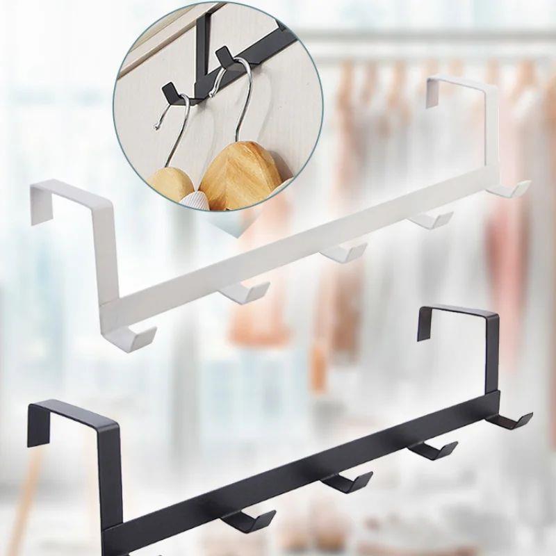 Coat Hook Rack Over The Door 5 Hooks Home Organizer Metal Ha
