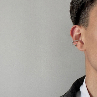 耳夹男无耳洞纯银冷淡风耳骨夹耳环痞帅高级感小众女情侣百搭简约