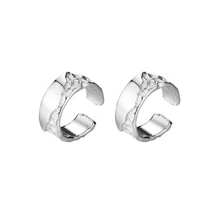 白敬亭同款纹理耳骨夹无耳洞男女高级感925纯银小众轻奢耳夹痞帅