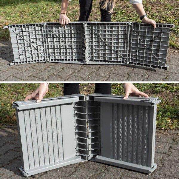 Extra Wide Dog Steps Folding Portable Pet Stair Ramp - 实物图