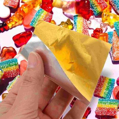 6 Bags Gold Tinfoil Aluminum Candy Wrappers Chocolate