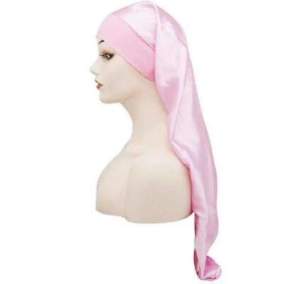 1~5PCS Long Satin Bonnet Sleep Silk Sleeping With Wide