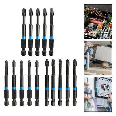 5Pcs PZ2 Impact Screwdriver Bits 75mm Pozidriv Screwdriver