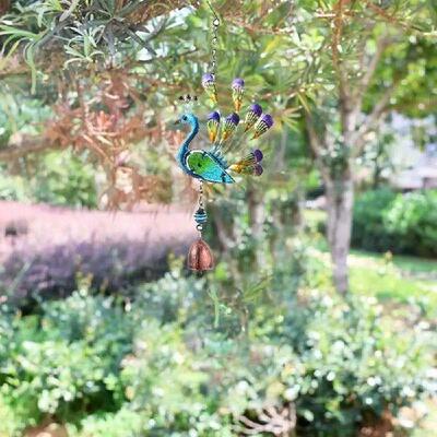 Reteo Exquisite Peacocks Hanging Wind Chime Antirust Not