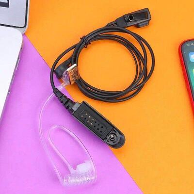 Covert Acoustic Tube Earpiece Headset Mic PTT for Motorola