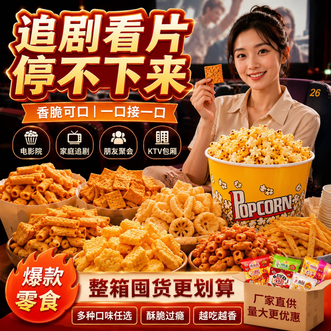 锅巴散装大包商用影院ktv火锅店
