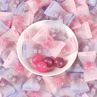 白桃味硬糖水果糖散装网红解馋小零食创意糖果招待结婚庆喜糖
