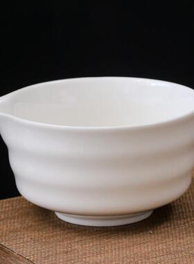 Matcha bowl with spout ceramic tea set 抹茶碗带嘴陶瓷茶具