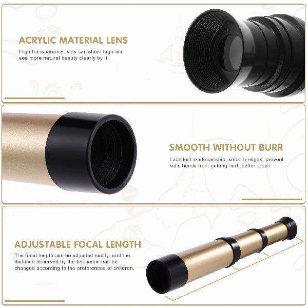 2 Pcs Pirate Telescope Kids Toy for Scientific Boys