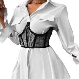 High Waist Corset For Women Lace Up Goth Bustier Top Body Sh