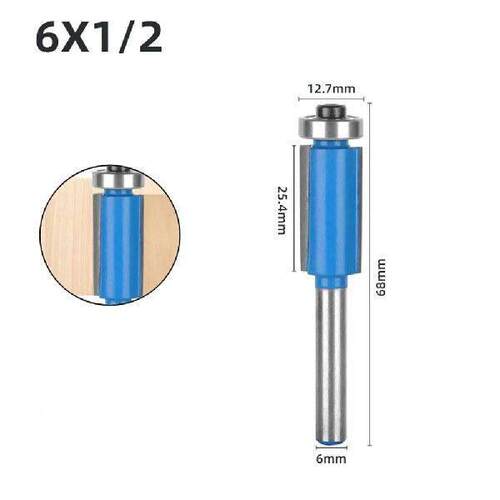 Blue Woodworking Router Bit 6x1/4x25 4 Size High Hardness