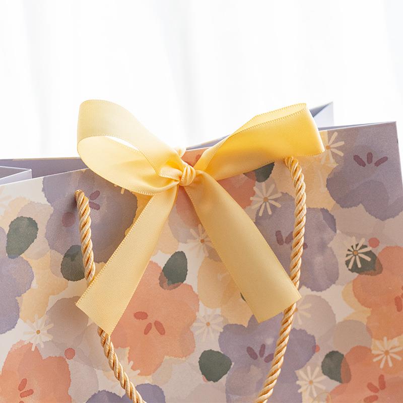 3 packaging small fresh bow hot stamping gift bags