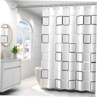 bathroom PEVA shower checkered Environmental curtain The