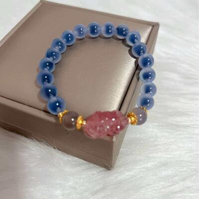 Niche Design Heart Agate Brlet Female Pixiu Beaded Brlet
