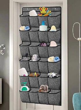 24 Pockets Over The Door Hanging Shelf Rack with 4 Hooks