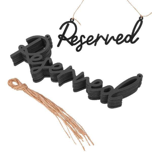 6 Pcs Reserved Sign Hanging Decoration Decorations Wooden