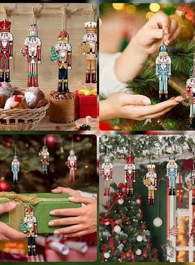 12PCS Nutcracker Wooden Decorative Christmas Gift tree Decor
