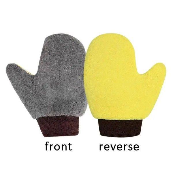 Glass Cleaning Gloves Chenille Coral Fleece Gloves Glass