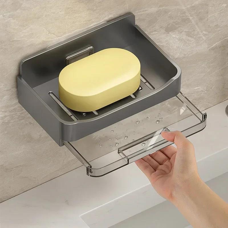 Bathroom Soap Holder Free-Punching Wall Mounted Soap Sponge