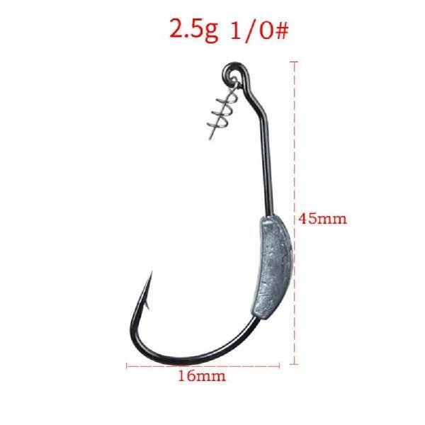 Exposed Jig Crank Head Barbed Hook 2g 3g 4g 5g 7g Crank