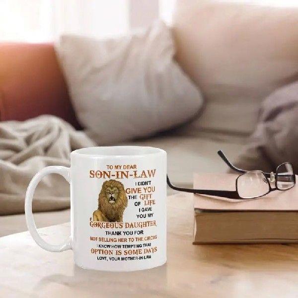 300-350ml Coffee Cup Son-in-Law Written Ceramic Tea Mug Tea