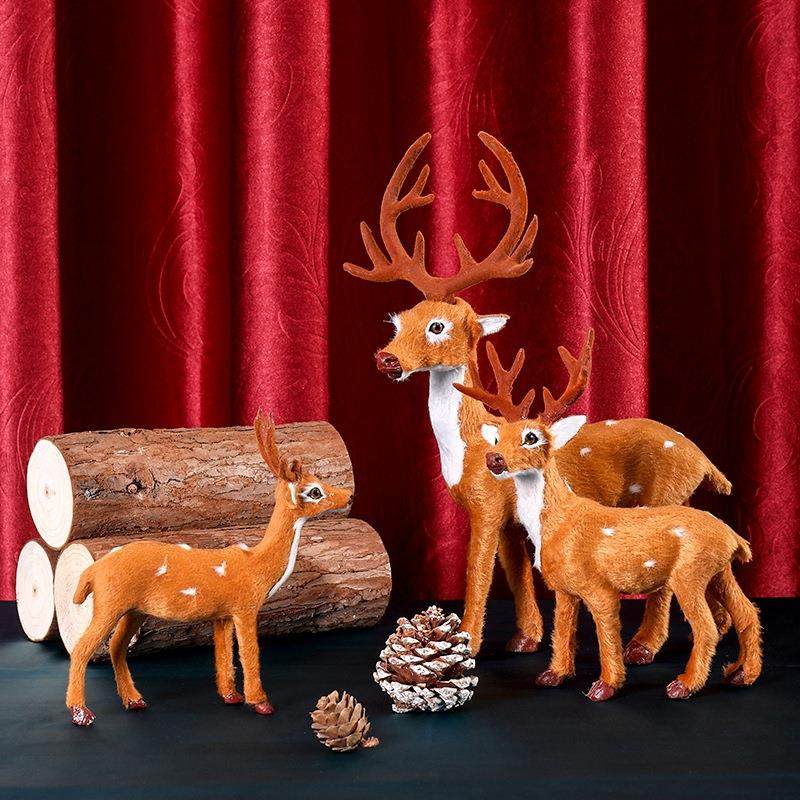 Decorations for Christmas trees, simulated elk ornaments