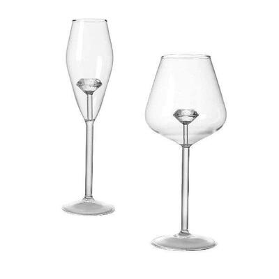 Diamond Integrated Wine Glass Drinking Glassware Creative