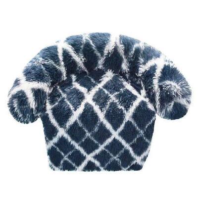 1PC Dog Bed Faux Fur Cat Bed Washable Round Square Pillow