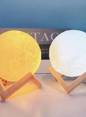 Desktop Moon Ornament,Moon Lamps LED Luna Night Light,Table
