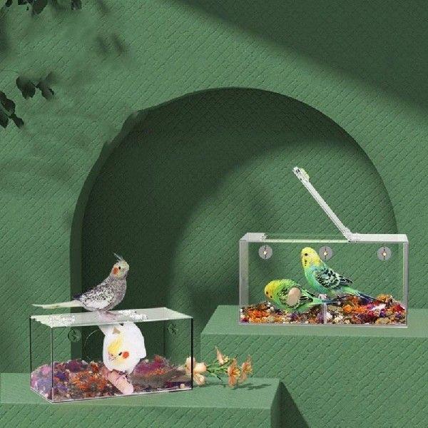 Cockatiels Breeding Feeding Box Antispill External Bird