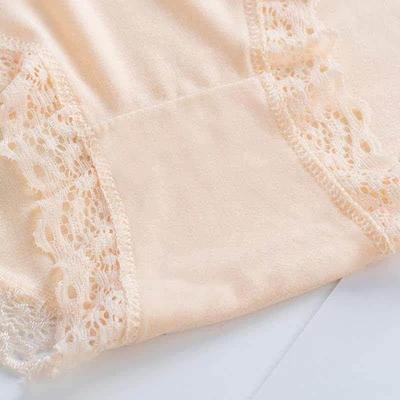 1Pack Women's Sexy Underwear -Lace Band Cotton Thong