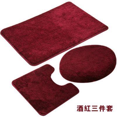 Anti-slip Bath Toilet Mats Set Coral Fleece Absorbent mat