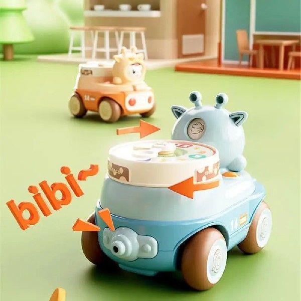 1-10pcs Face Change Inertia Mini Train Toys Car Vehicle For