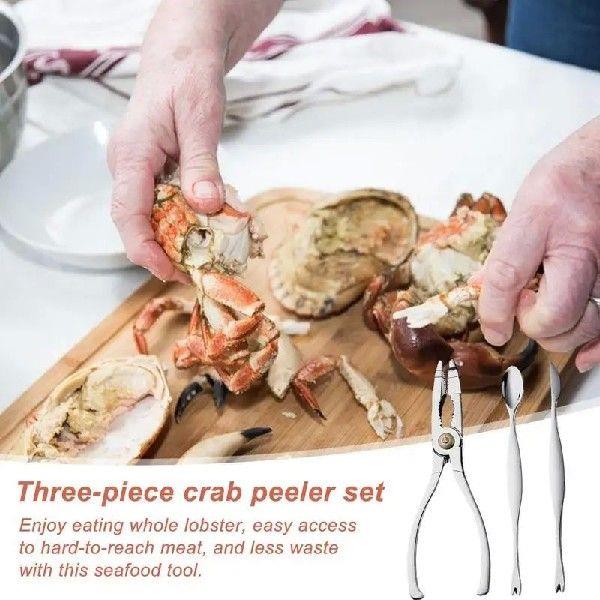 3pcs Crab Shrimp Pliers Crab Crackers Sheller